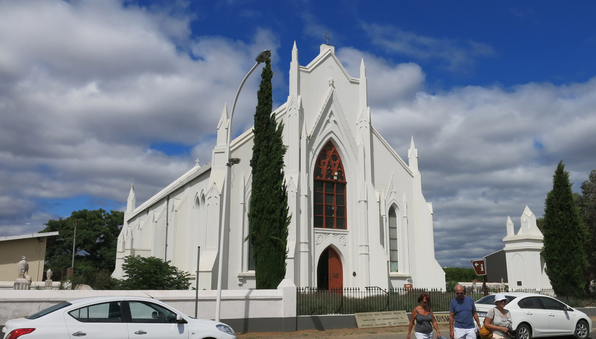 Het witte museumkerkje van Ladysmith.